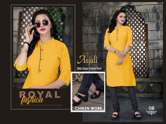 Aagya Anjali latest fancy designer ethnic wear Kurti With Bottom Collection  